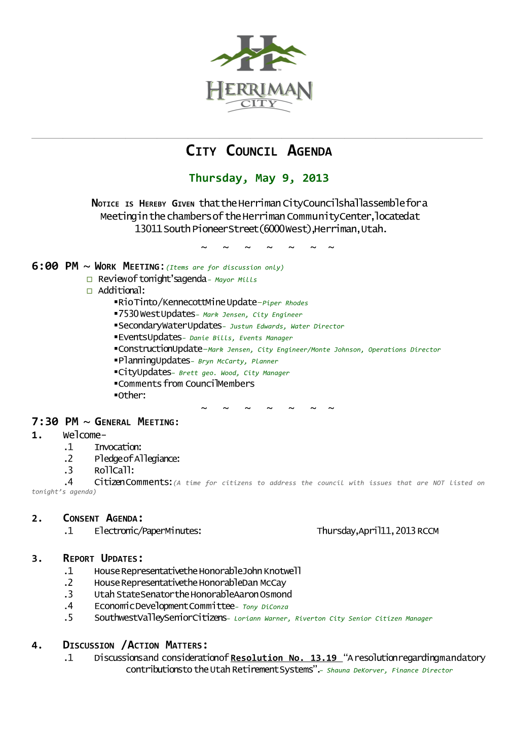 City Council Agenda s5