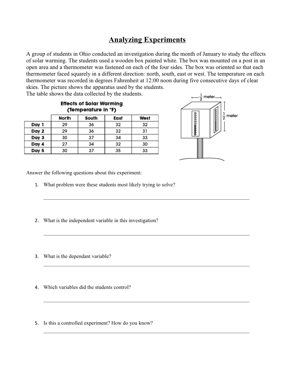 Analyzing Experiments