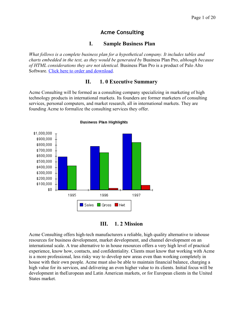 Business Plan for Startup Business