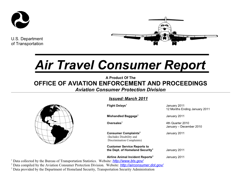 Air Travel Consumer Report