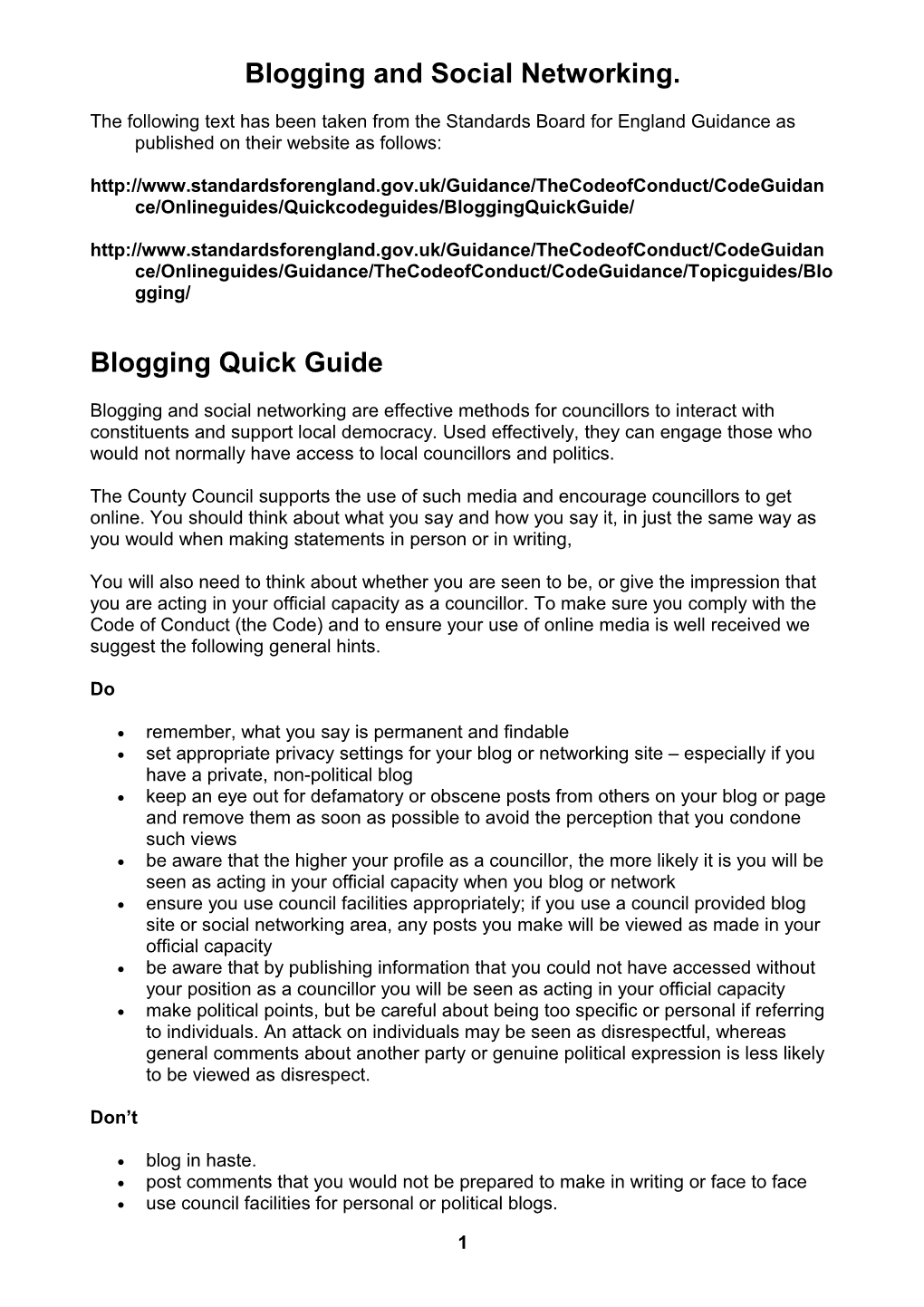Blogging Quick Guide