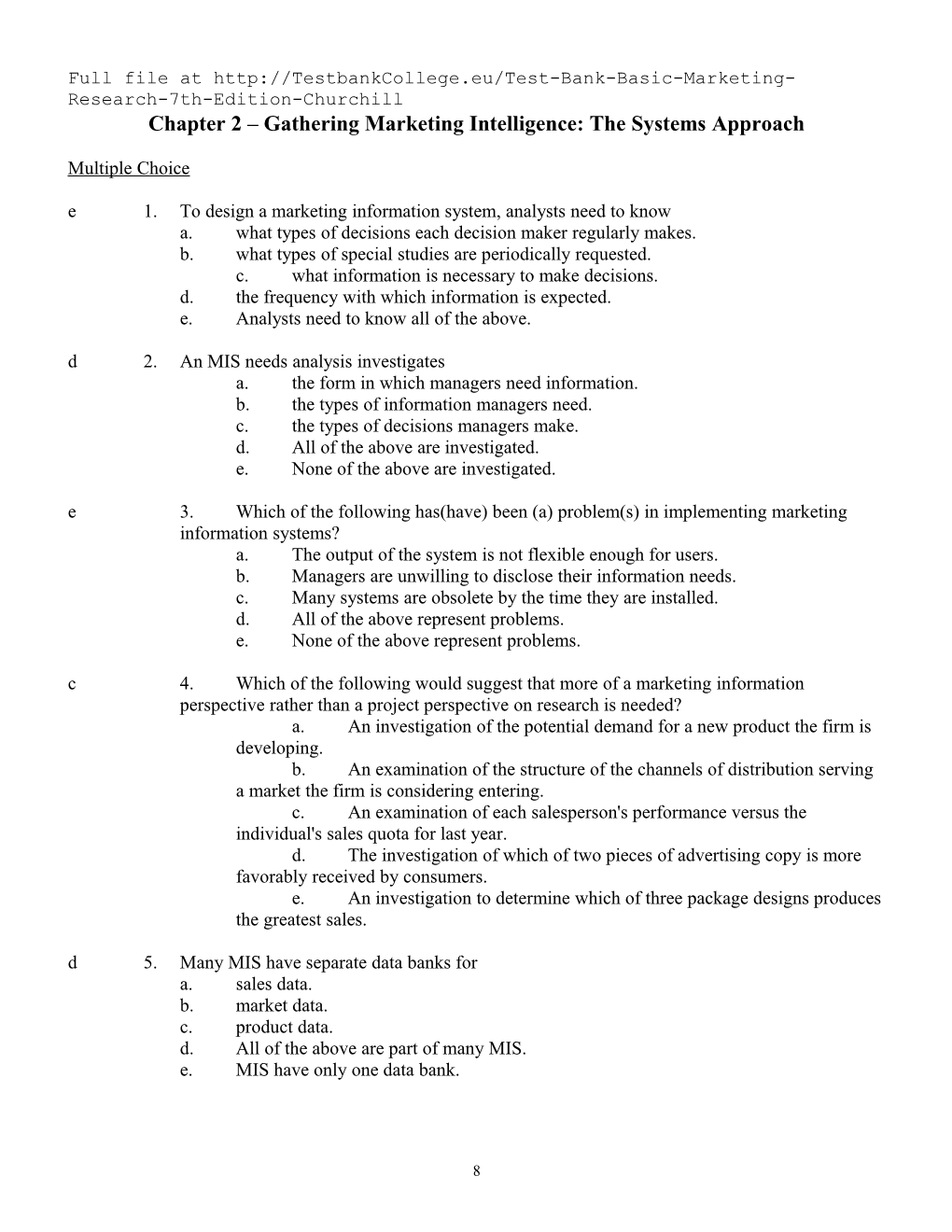 Chapter 2 Gathering Marketing Intelligence: the Systems Approach