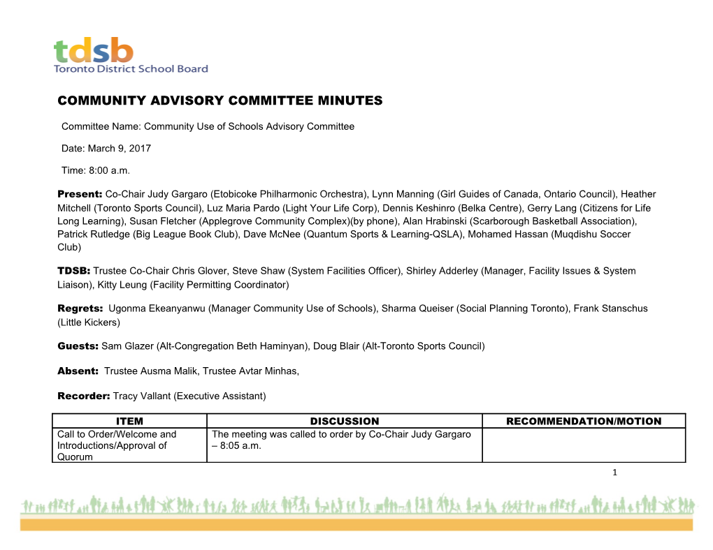 Community Advisory Committee Minutes s1