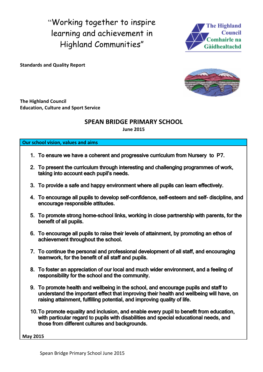 Standards and Quality Report s1