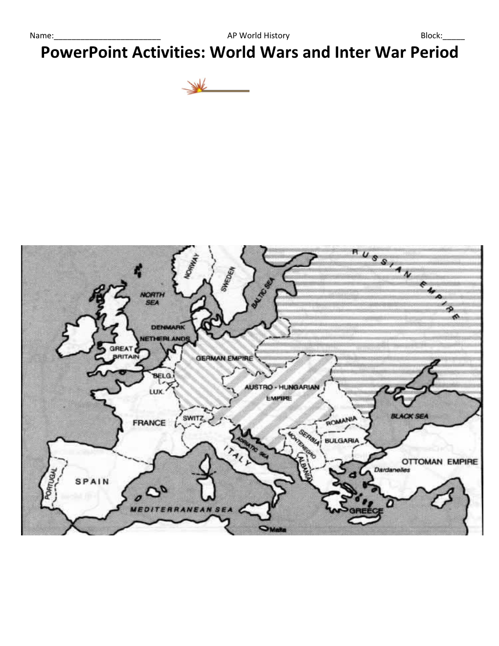 Powerpoint Activities: World Wars and Inter War Period