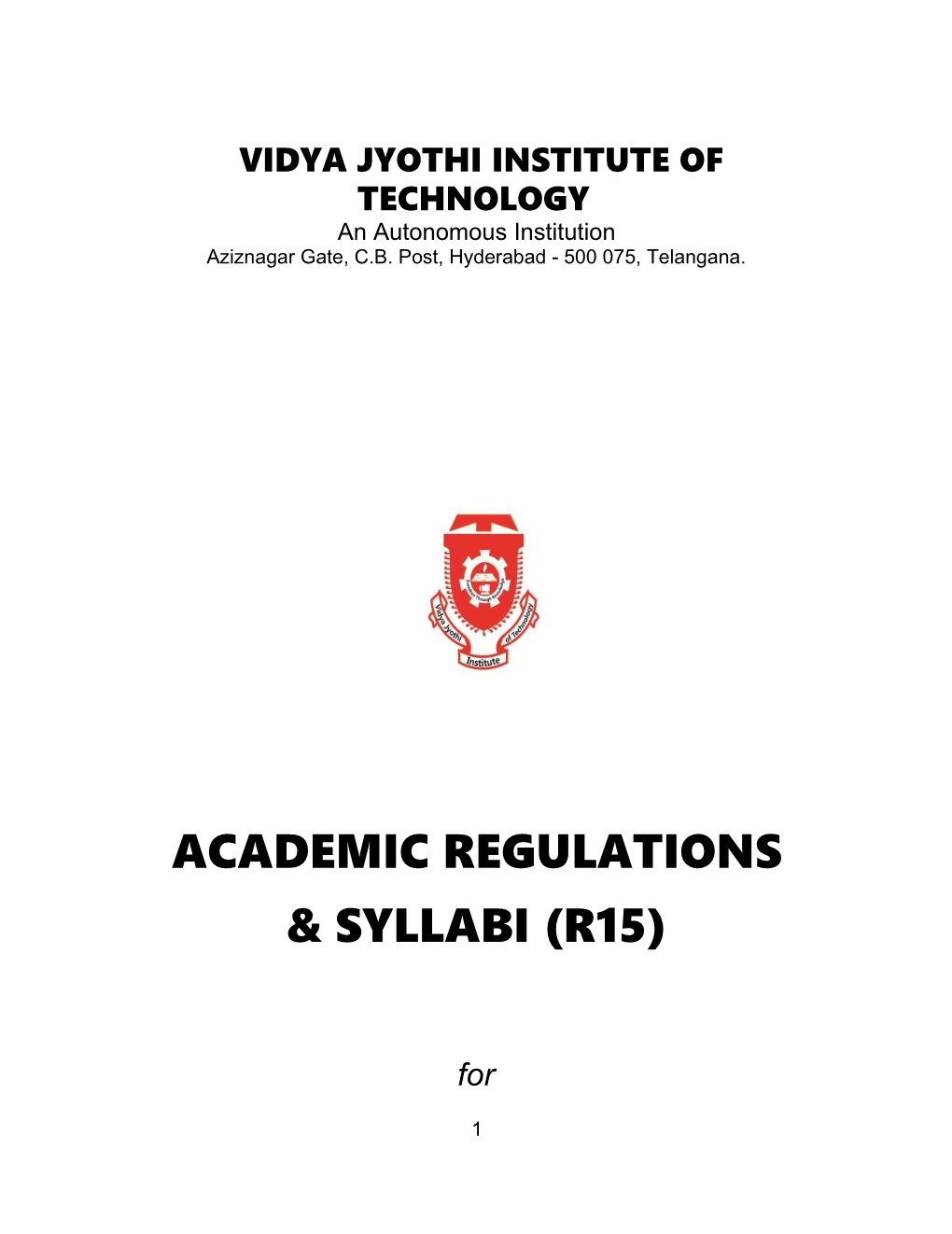 Vidya Jyothi Institute of Technology