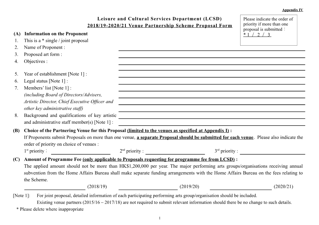 2018/19-2020/21Venue Partnership Scheme Proposal Form