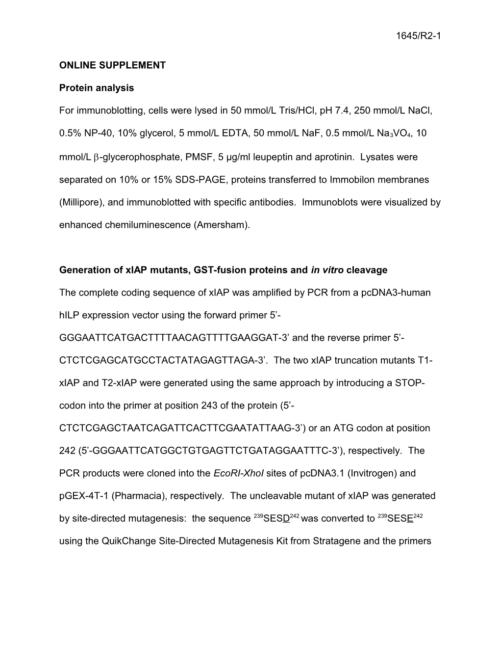 Protein Analysis and Fluorogenic Caspase Assays
