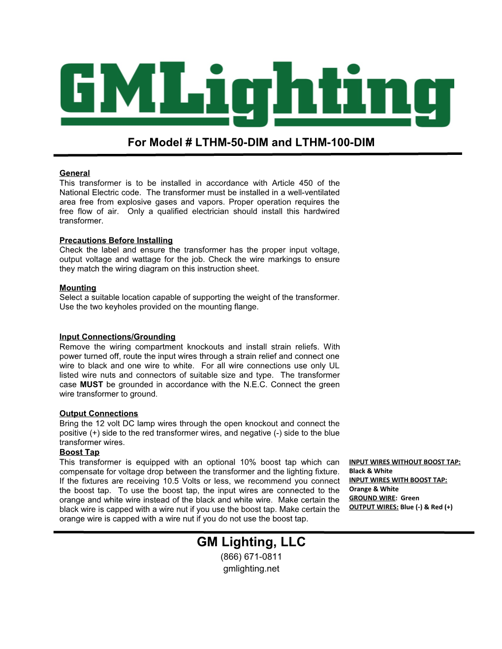 GM Lighting, LLC