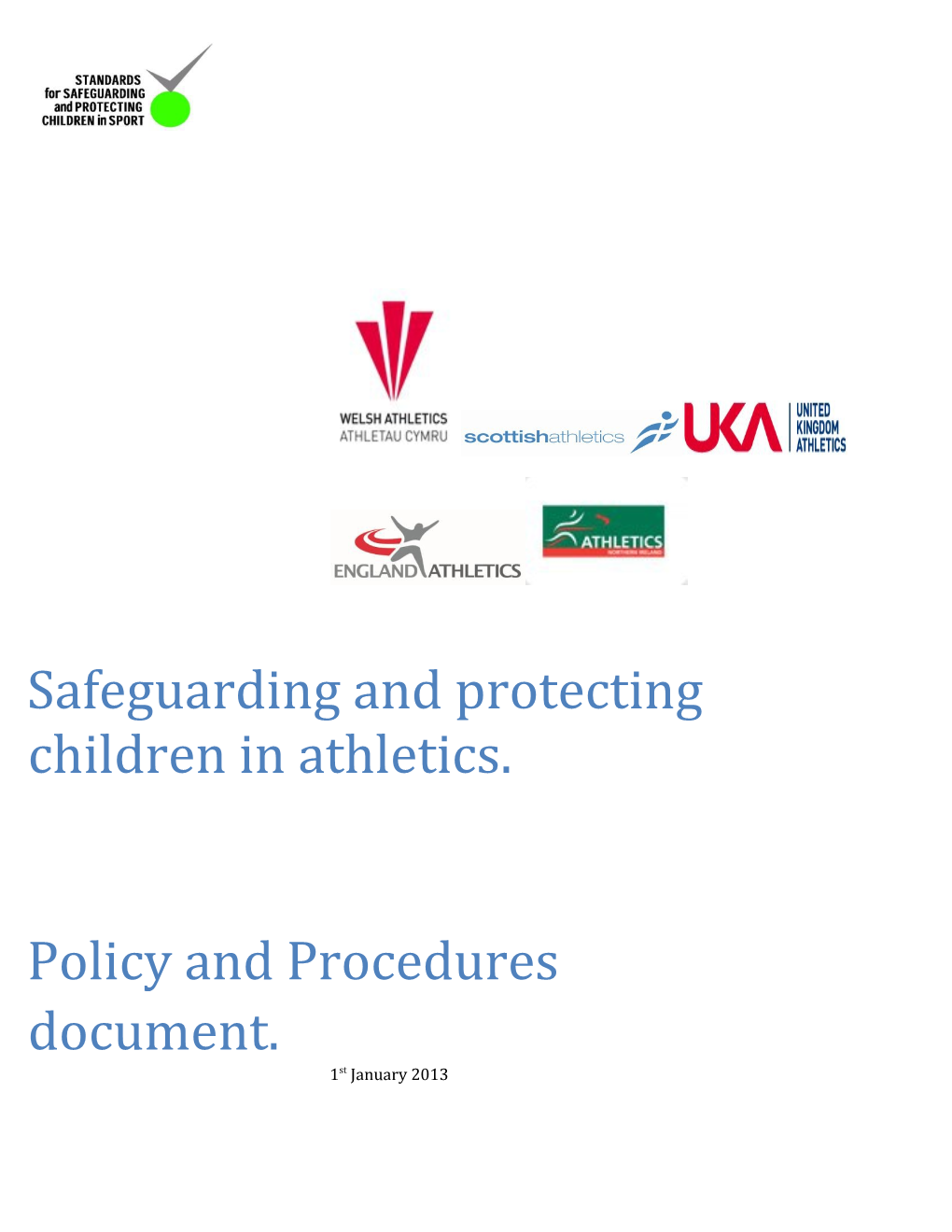 Safeguarding and Protecting Children in Athletics