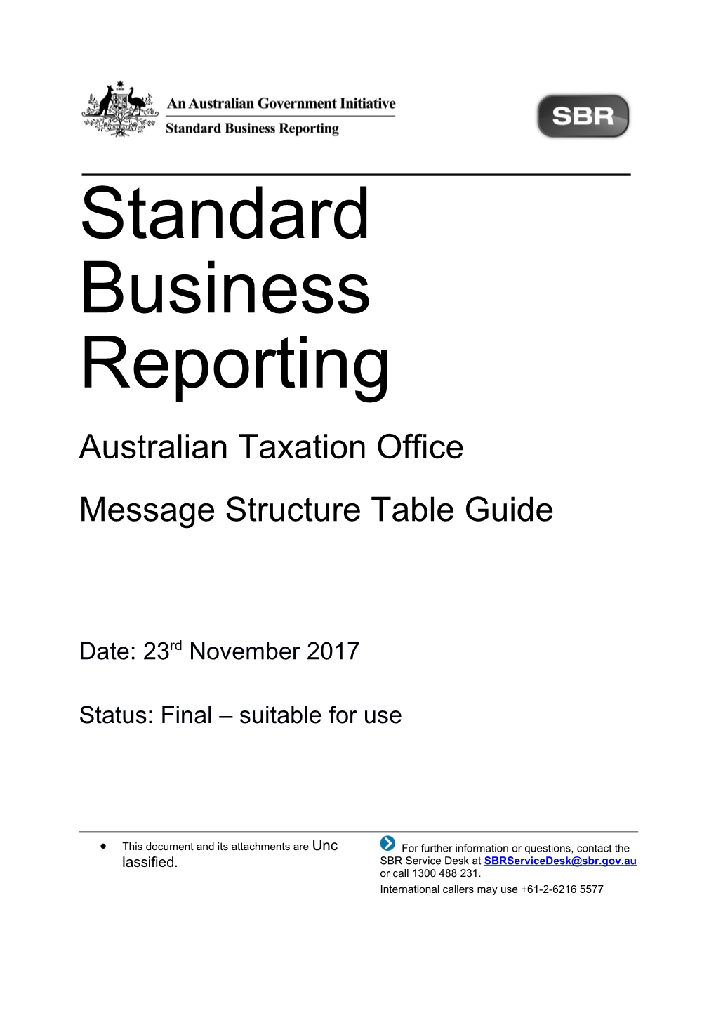 ATO Message Structure Table Guide