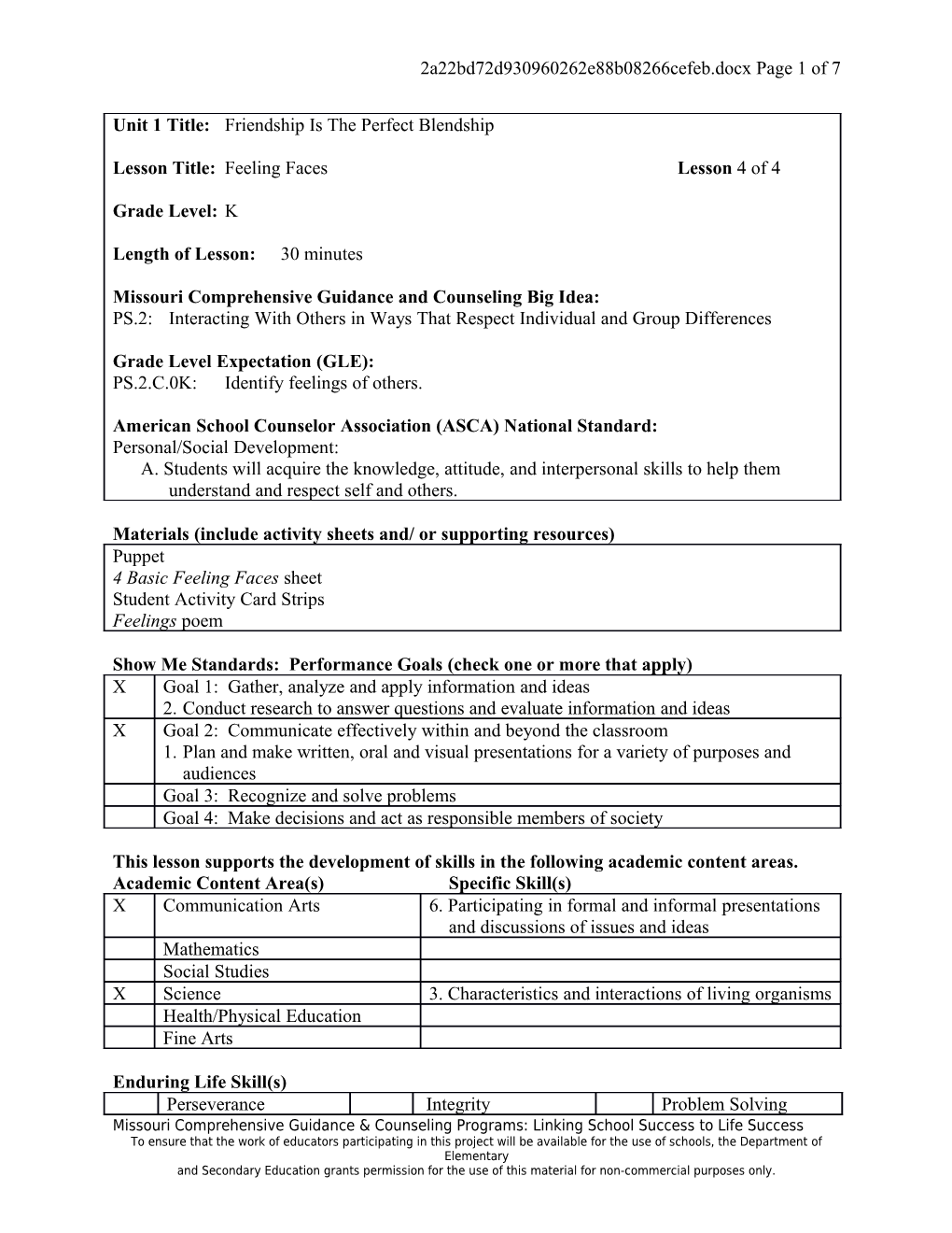 Materials (Include Activity Sheets And/ Or Supporting Resources) s5