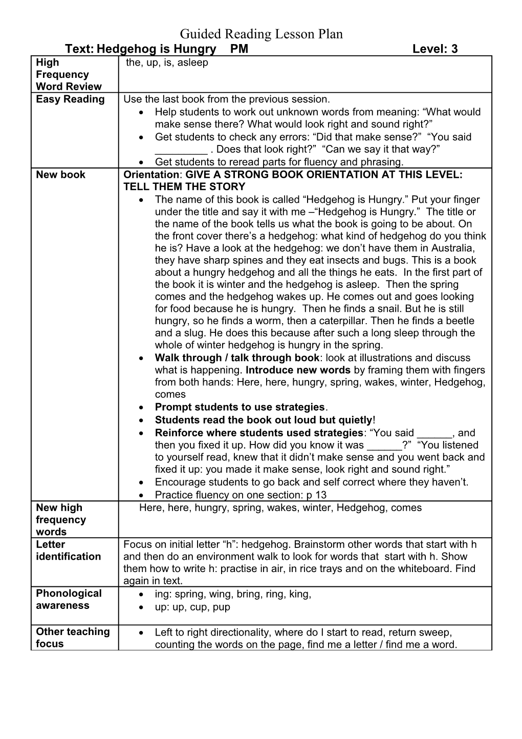 Guided Reading Lesson Plan s2
