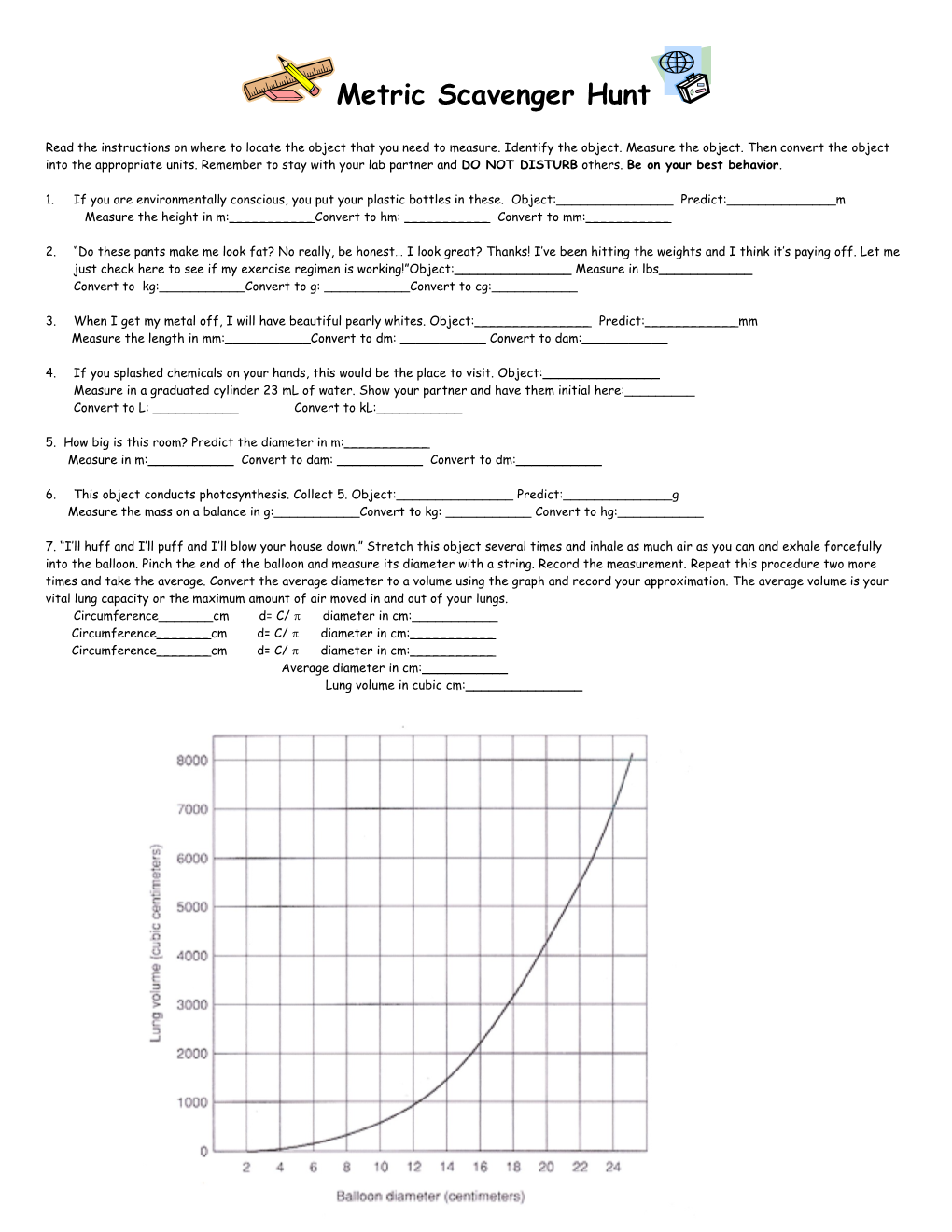 Metric Scavenger Hunt