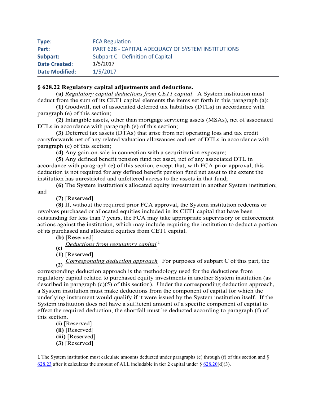 Regulatory Capital Adjustments and Deductions