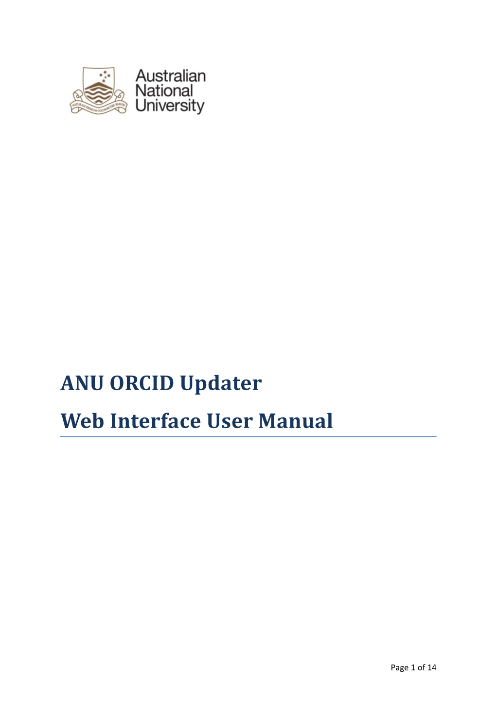 Web Interface User Manual