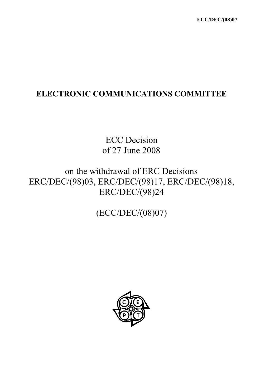 Electronic Communications Committee