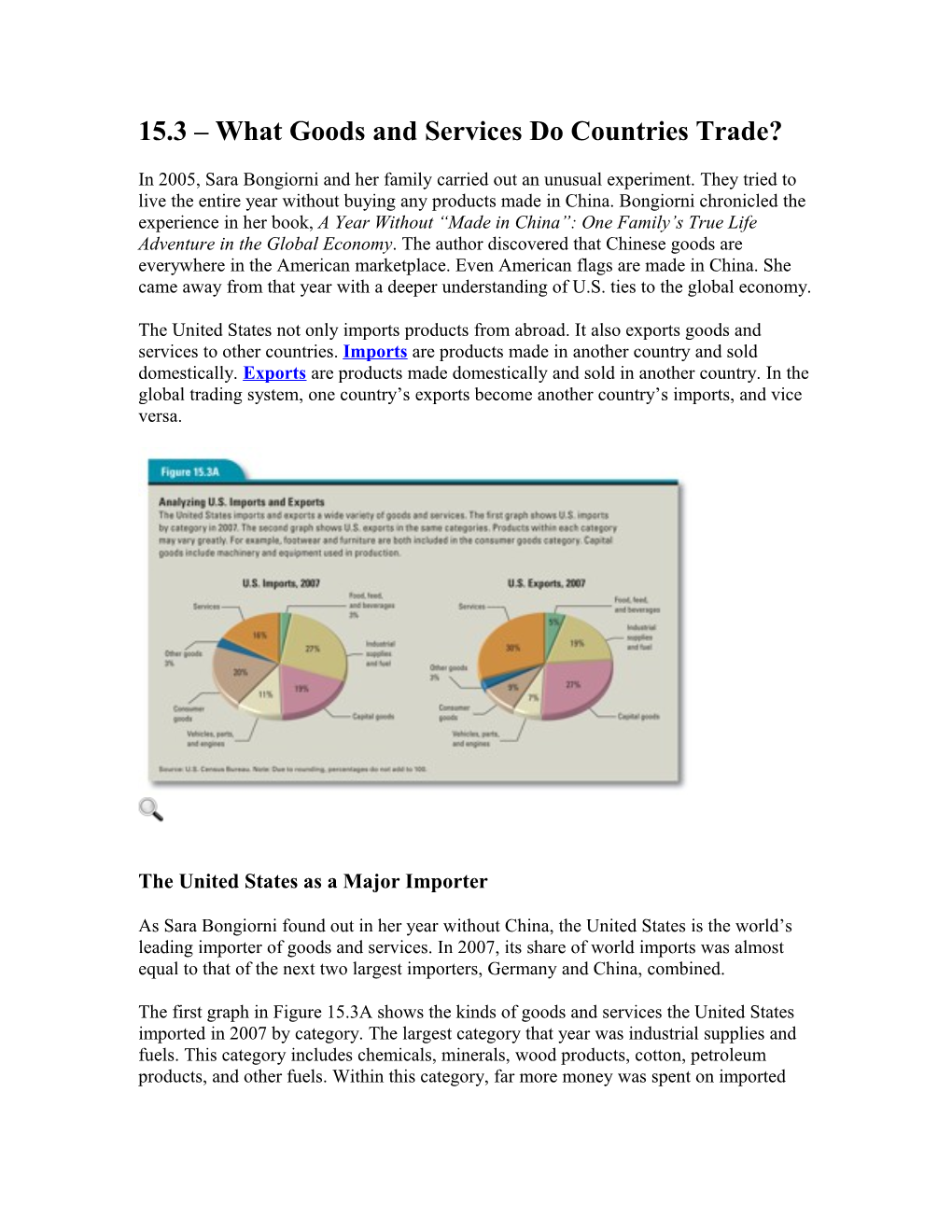 15.3 What Goods and Services Do Countries Trade?