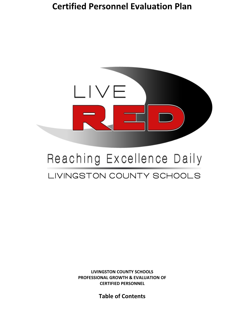 Livingston County Schools Certified Personnel Evaluation