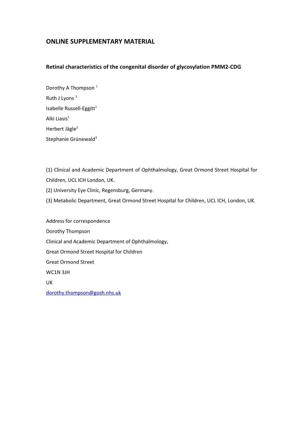 Retinal Characteristics of the Congenital Disorder of Glycosylation PMM2-CDG