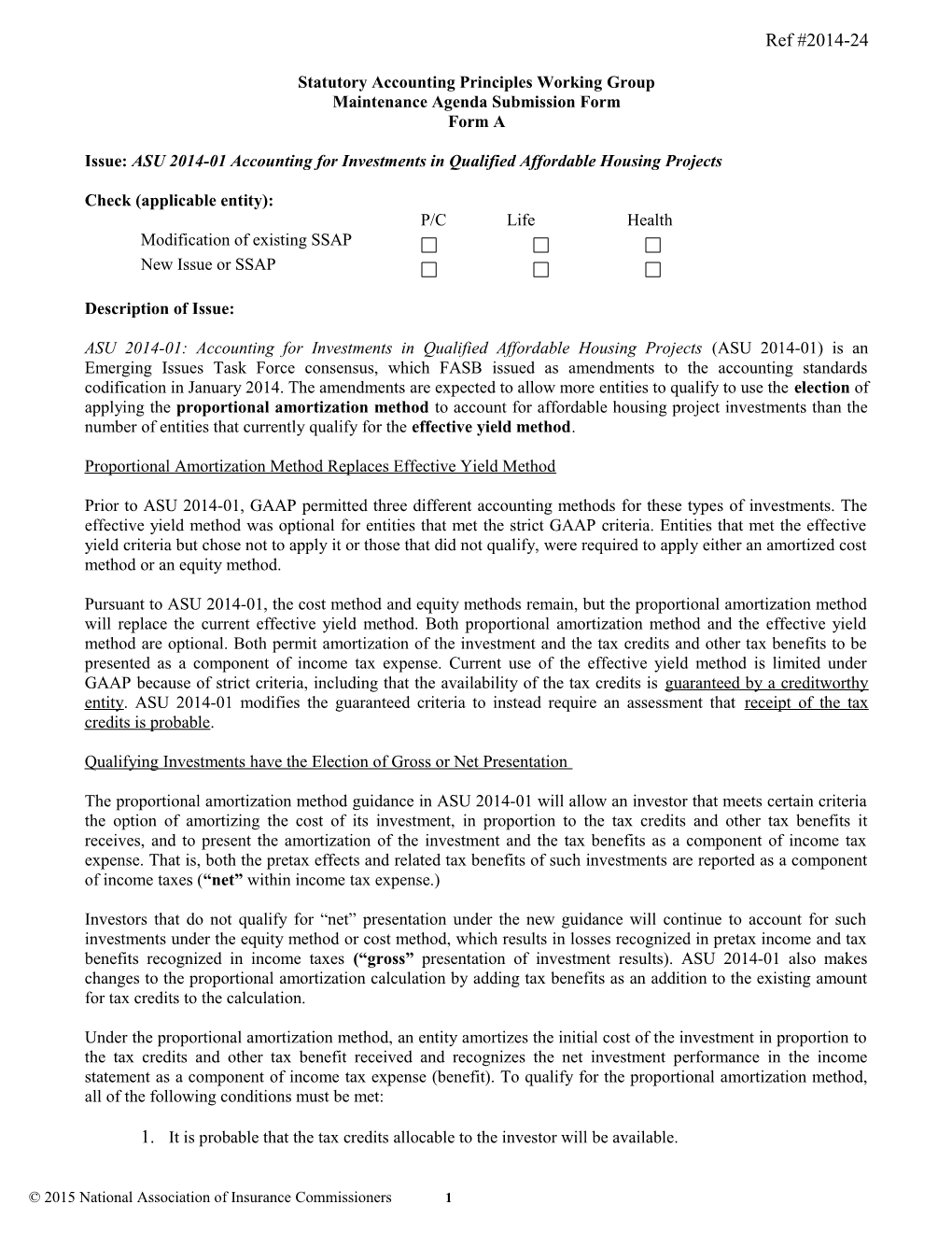 Statutory Accounting Principles Working Group s5