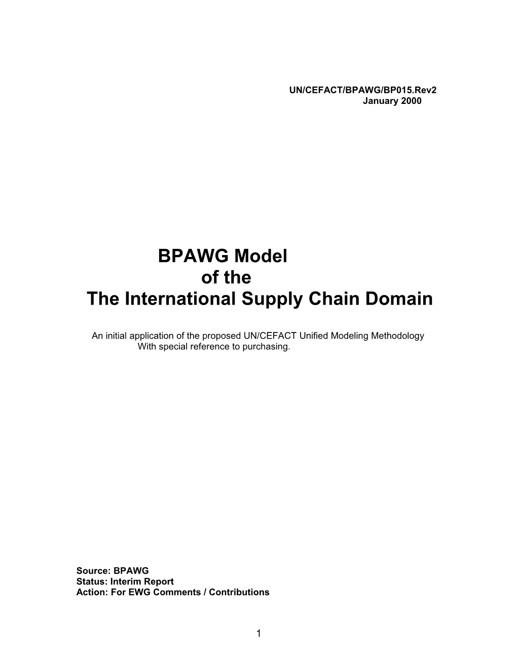 The International Supply Chain Domain