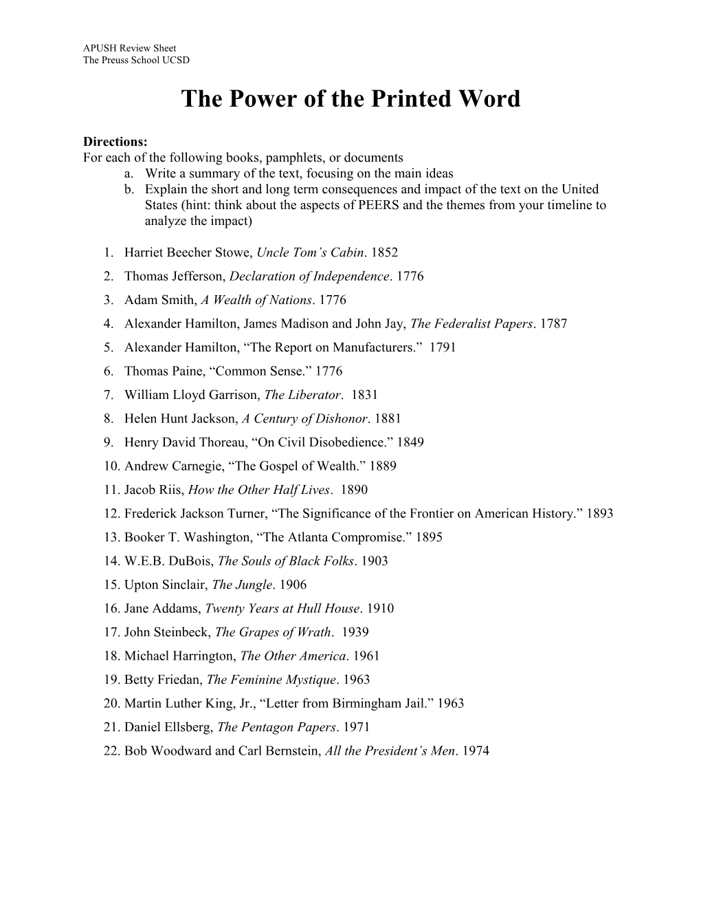 Points of Conflict the Focus of History