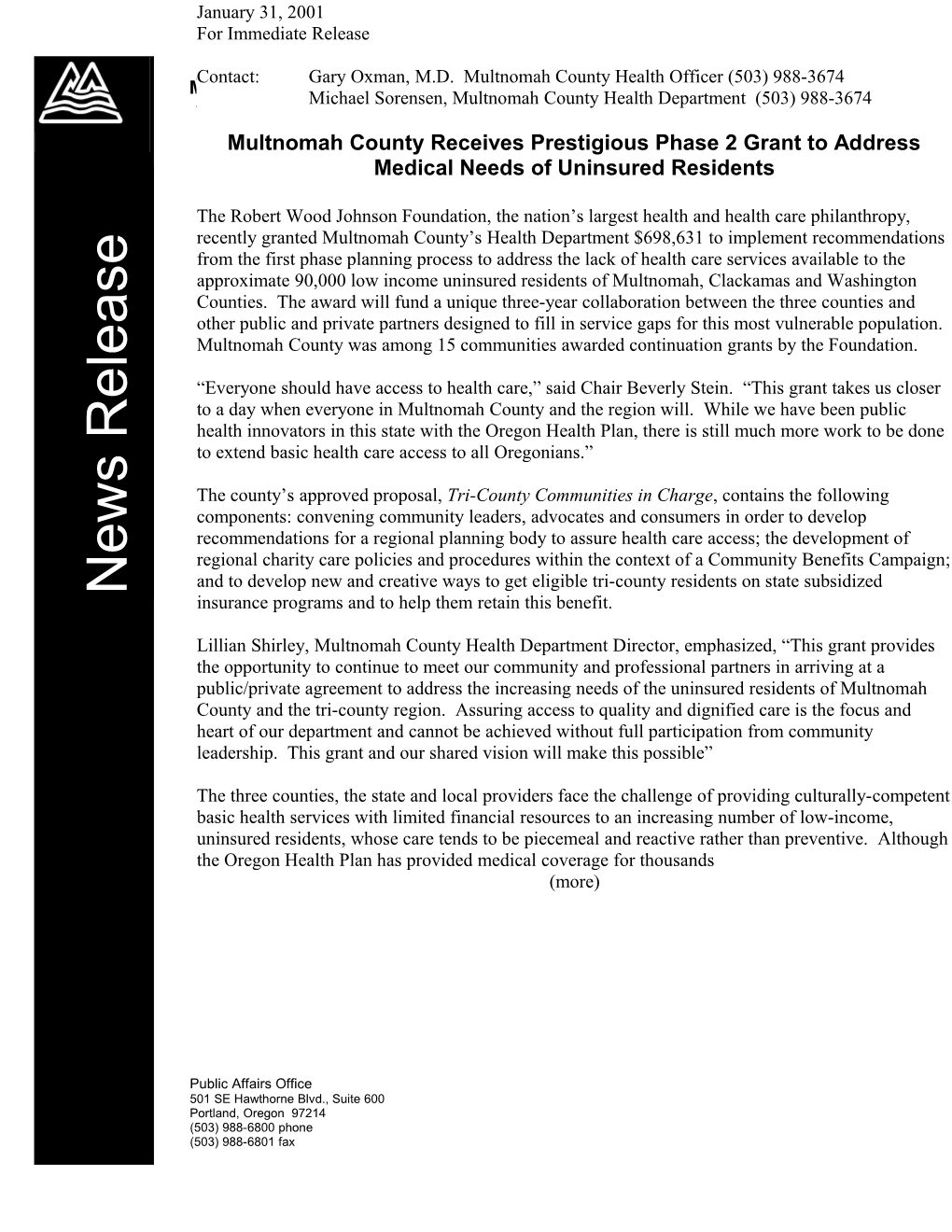 The County Faces a Challenge of Providing Culturally-Competent Basic Health Services With