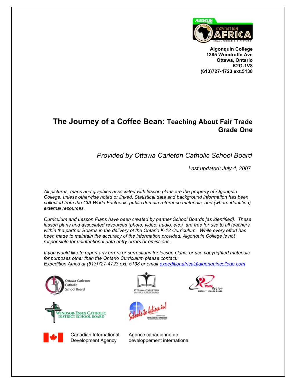 The Journey of a Coffee Bean: Teaching About Fair Trade