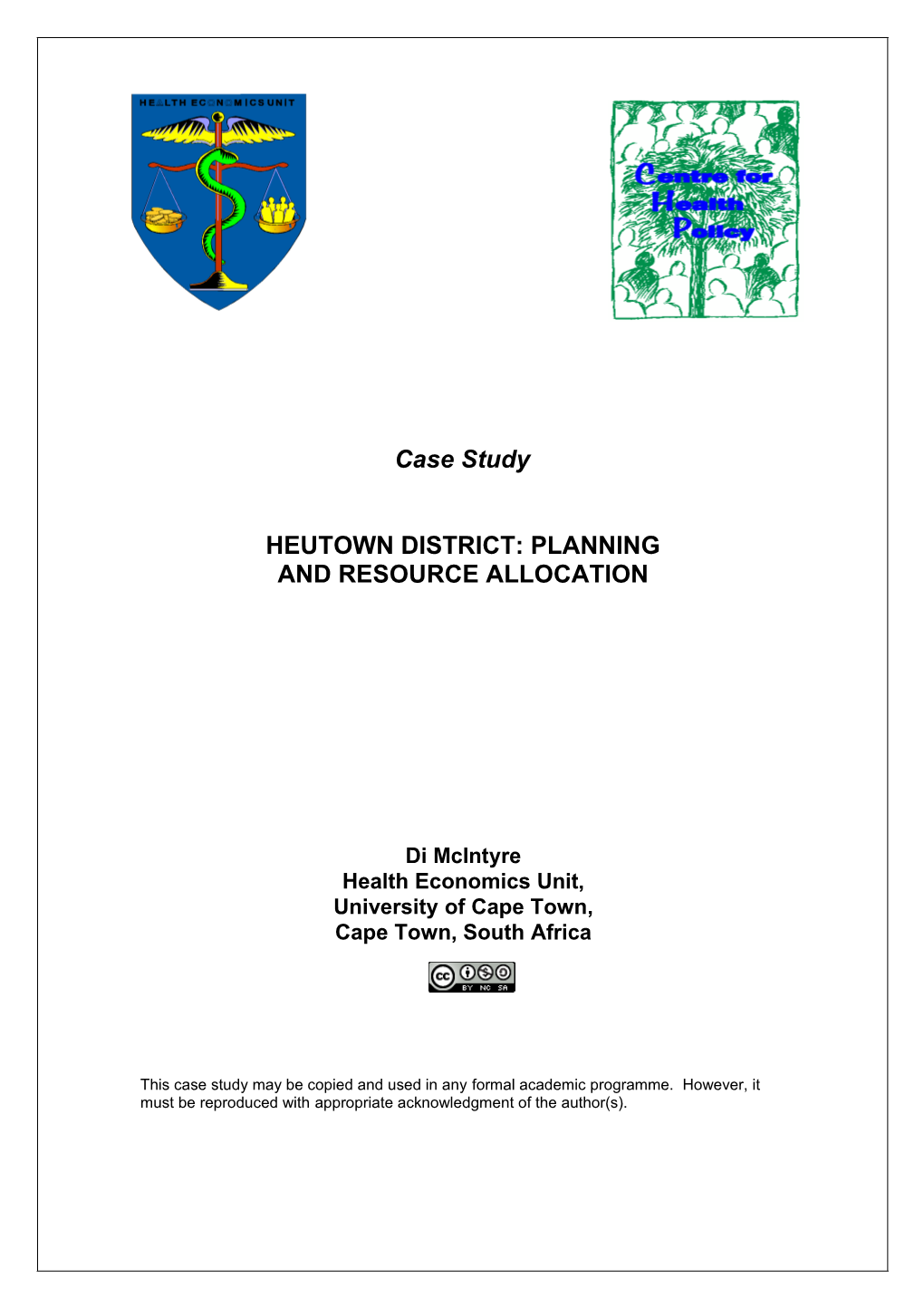 Heutown District Resource Allocation Case Study