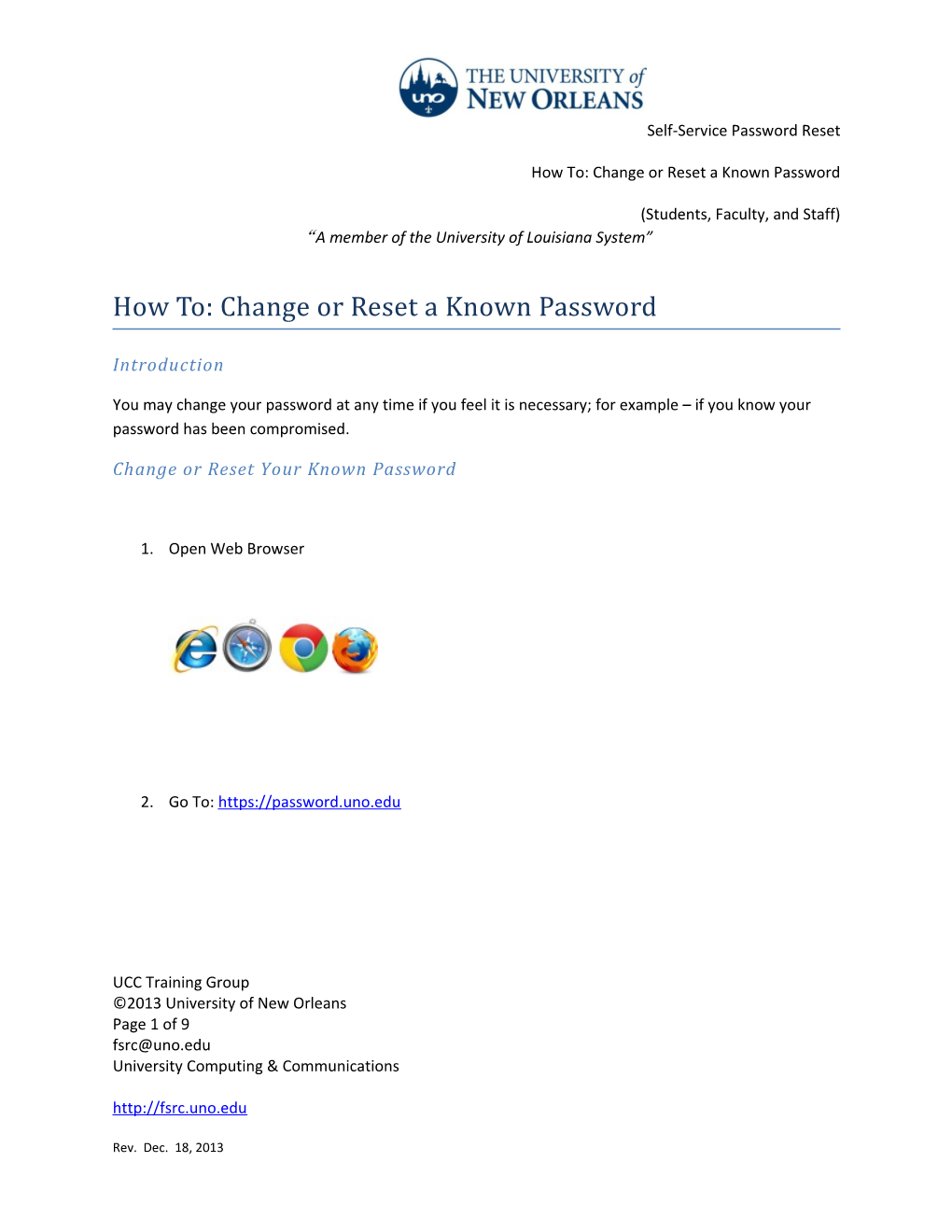 How To-Change Or Reset Known Password-SFS