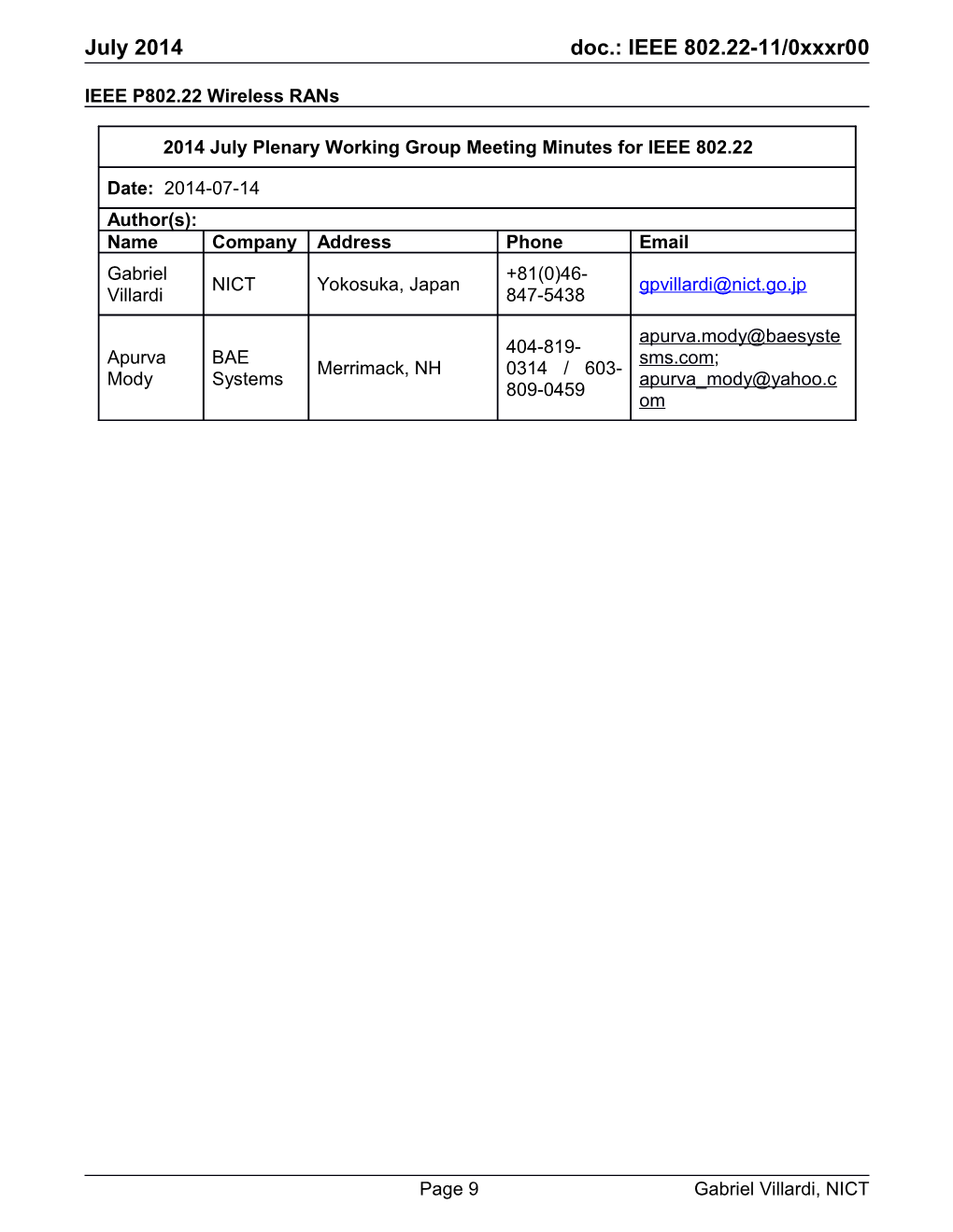 Wireless Regional Area Networks