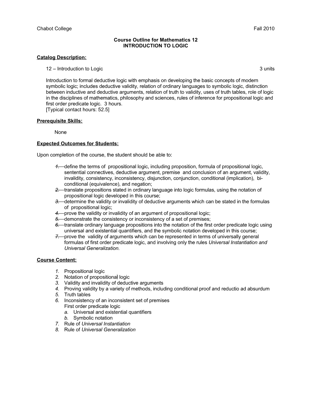 Course Outline for Mathematics 12, Page 2