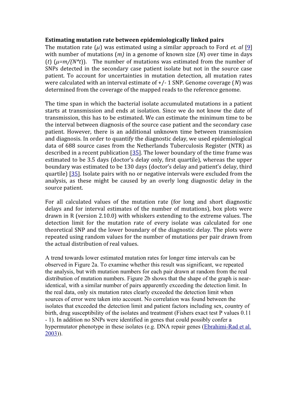 Estimating Mutation Rate Between Epidemiologically Linked Pairs