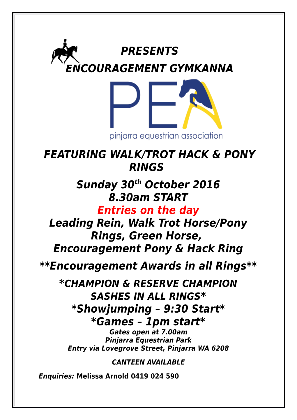 Featuring Walk/Trot Hack & Pony Rings