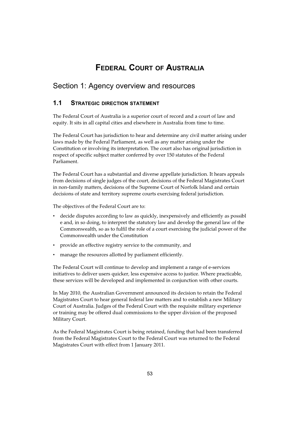 Portfolio Budget Statements 2011-12 - Federal Court