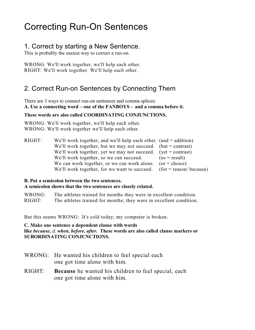 This Is Probably the Easiest Way to Correct a Run-On