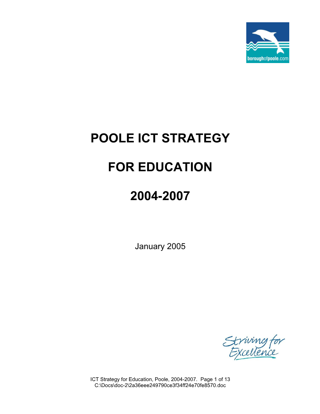 Poole Ict Strategy for Education - Appendix