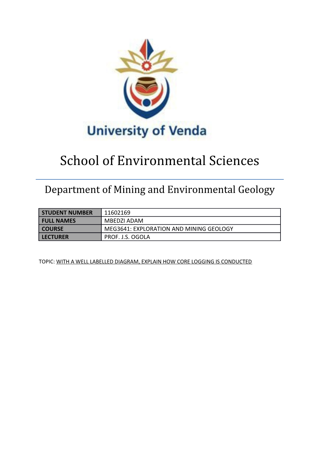 School of Environmental Sciences