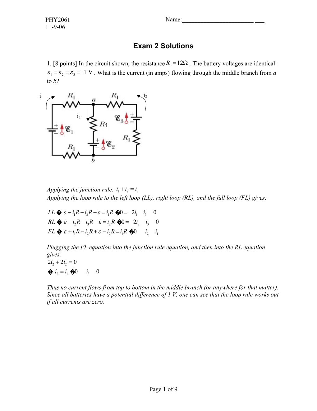 Exam 2 Solutions