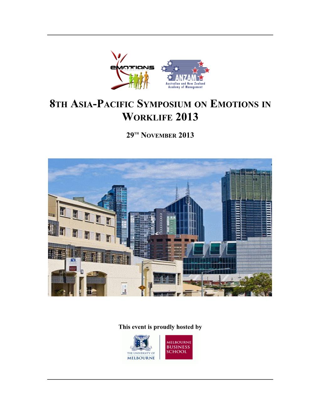 Asia Pacific Symposium on Emotions in Worklife