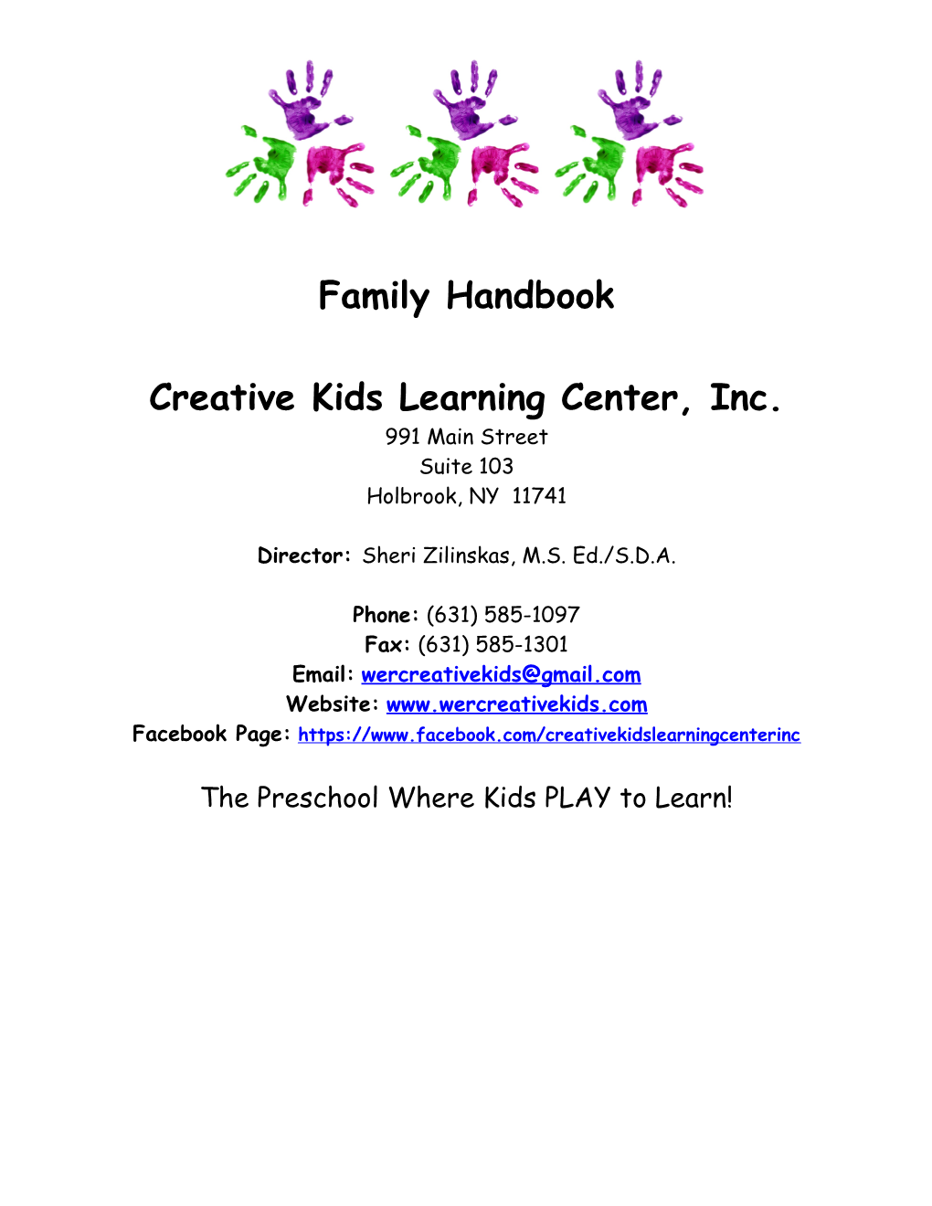 Creative Kids Learning Center, Inc