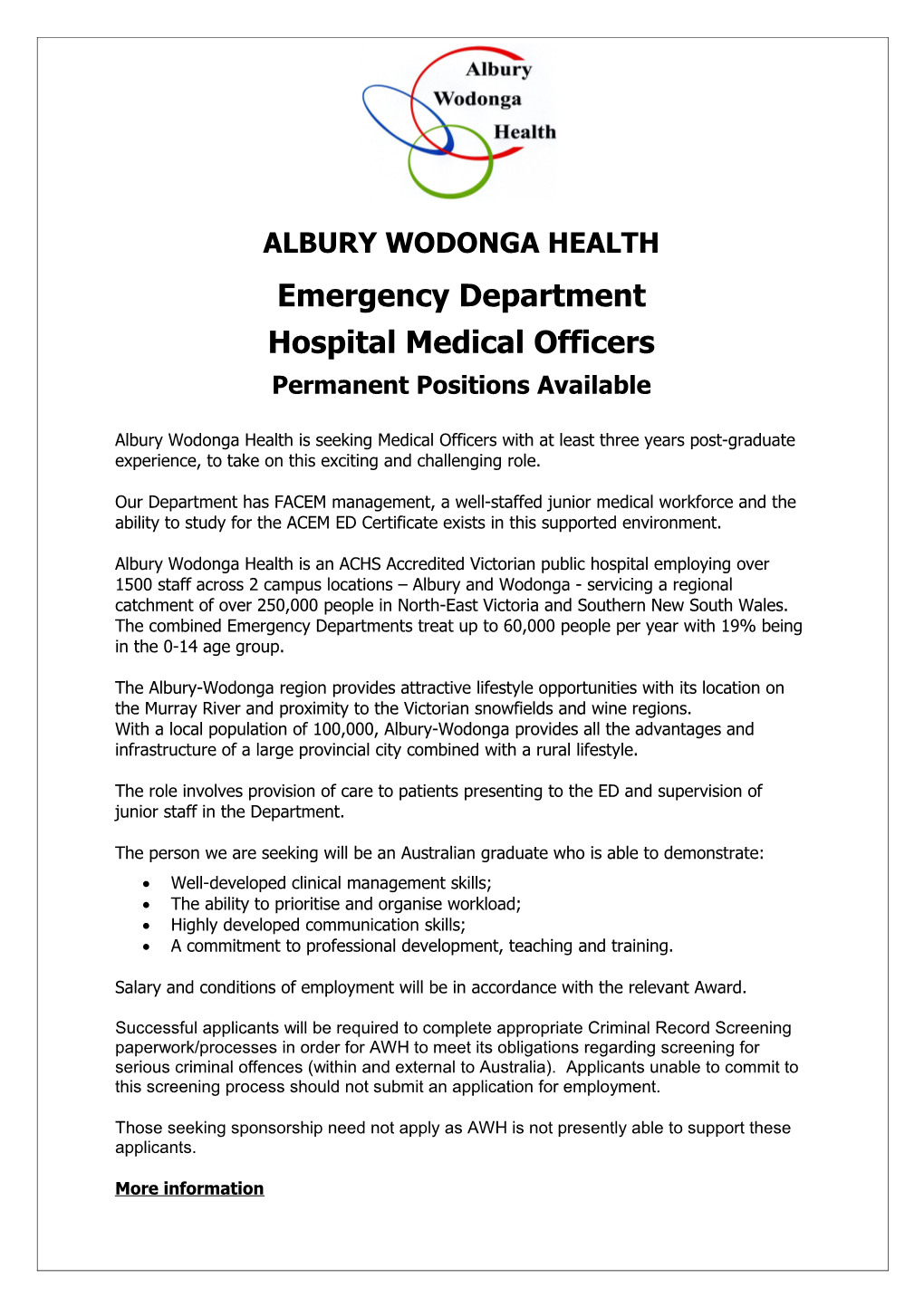 Albury Wodonga Health