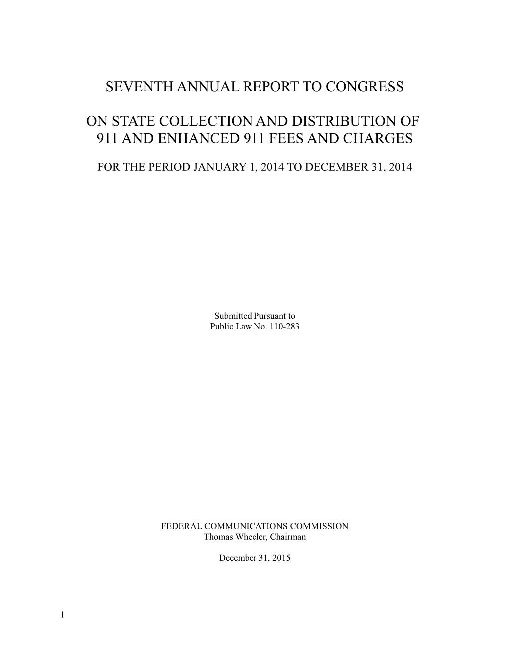 Seventh Annual Report to Congress