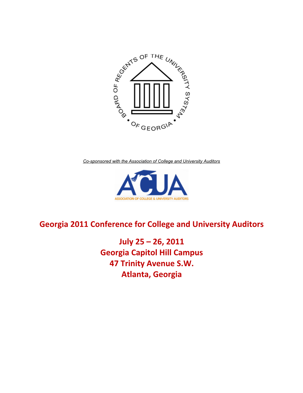 Georgia 2011 Conference for College and University Auditors