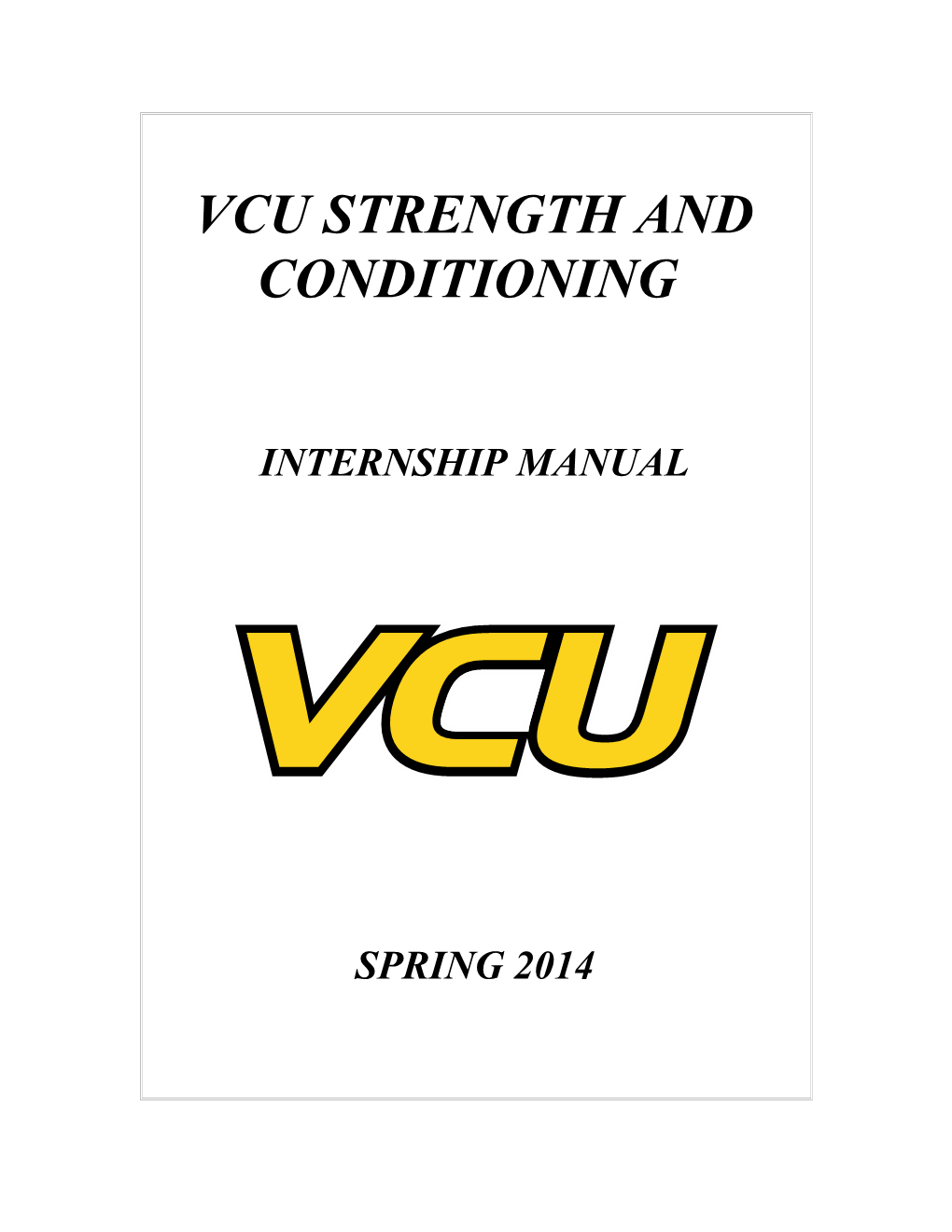 Vcu Strength and Conditioning Internship