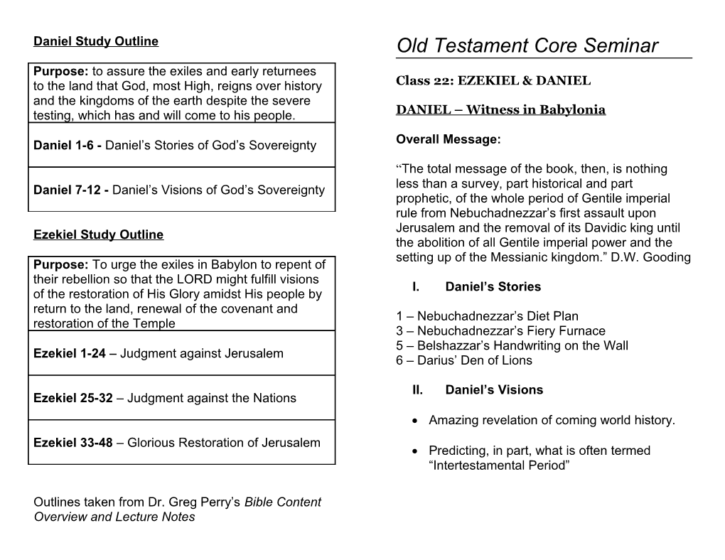 A Study Outline for Hosea s1