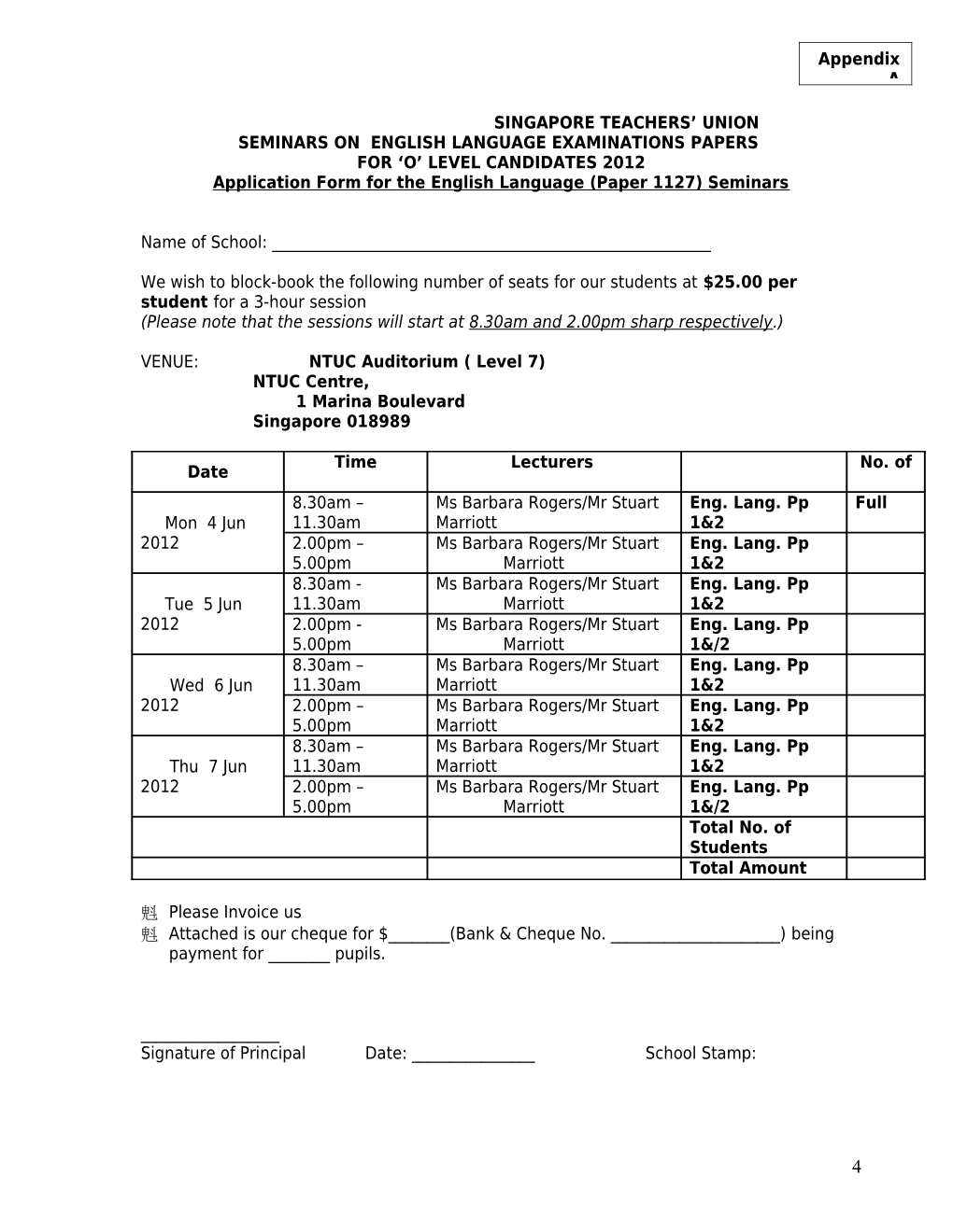 STU SEMINARS On