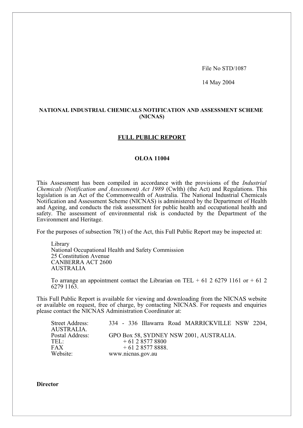 National Industrial Chemicals Notification and Assessment Scheme s5