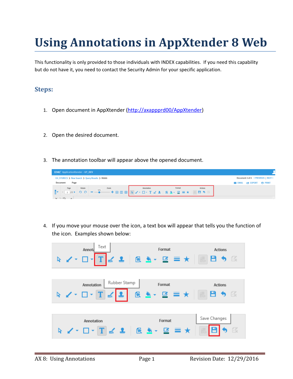 Using Annotations in AX 8 Web